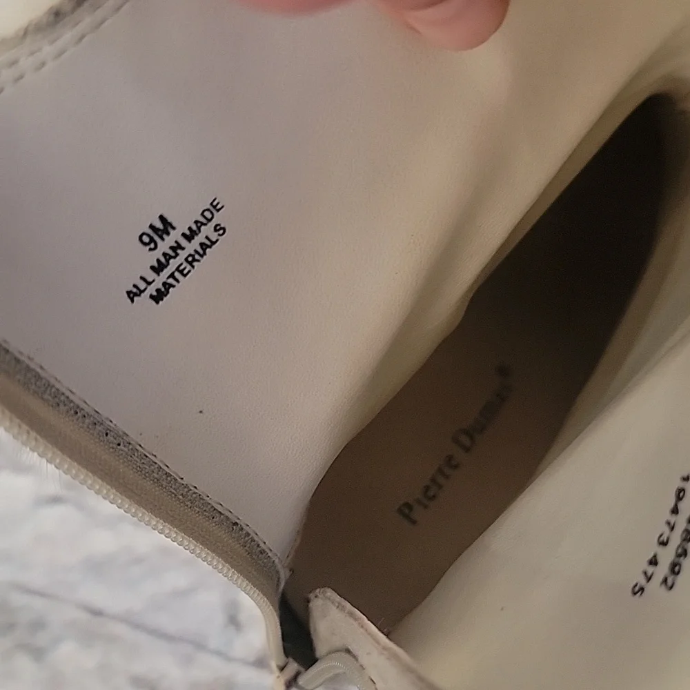 Pierre Dumas 3 Inch Heel Boots with Faux Fur Cream - Picture 12 of 12